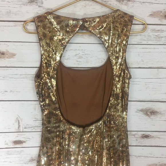 Cache Gold Leopard Print Dress - Picture 5 of 6